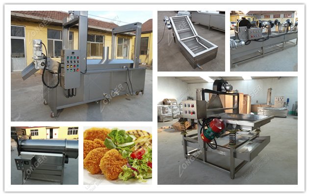 Chicken Nuggets Frying Processing Line For Sale