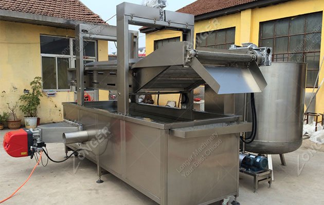 Gas Heating Continuous Snack Frying Machine Supplier