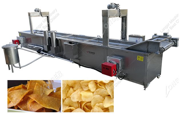 Fully Automatic Corn Tortilla Chip Frying Machine 6 Meters