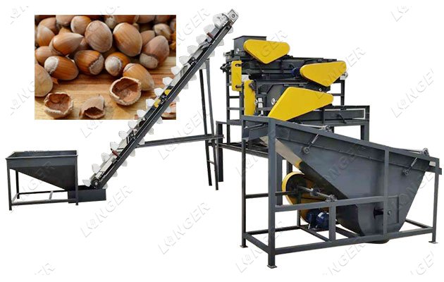 Large Hazelnut Cracking Shelling Machine Price