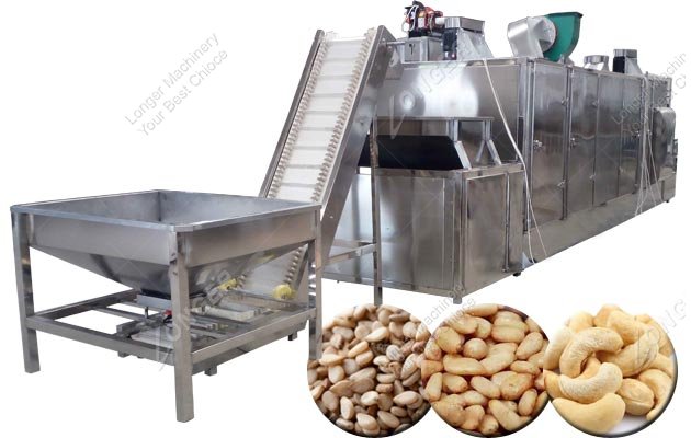 Belt Type Pine Nuts/Sesame/Cashew Nuts Roasting Machine