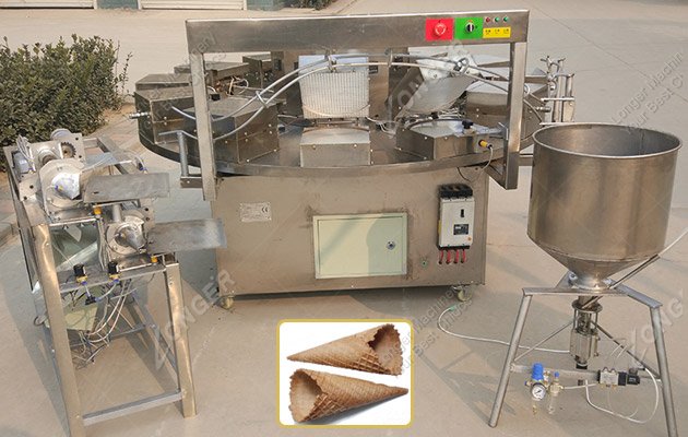 Semi-automatic Waffle Ice Cream Cone Machine